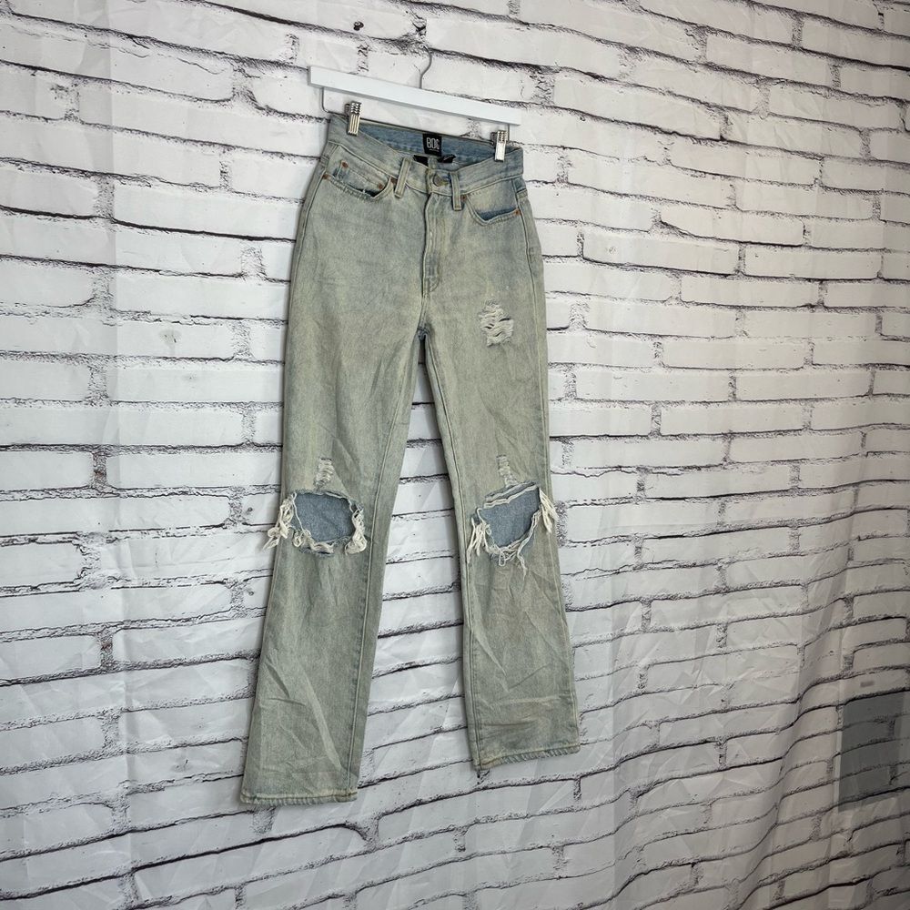 Vintage BDG Urban Outfitters High Waist Light Wash Bootcut Jeans 90s Streetwear - Picture 2 of 16